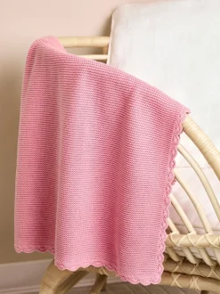 Babyartikelen En Slaapzakken |Jojo Maman Bébé Dusky Pink Scalloped Edge Blanket