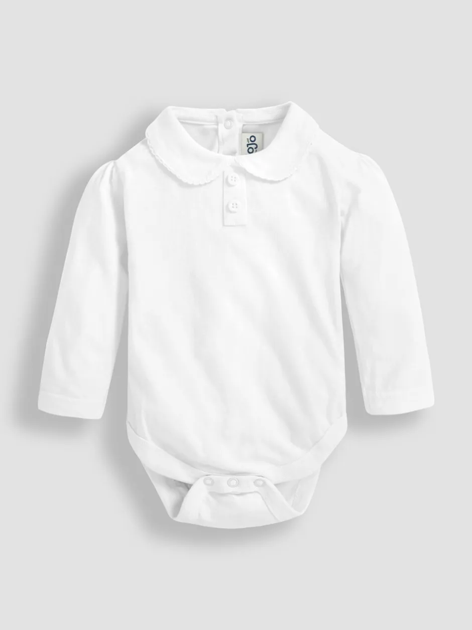 Rompertjes En Hemdjes|Rompertjes En Hemdjes*Jojo Maman Bébé effen Peter Pan romper met lange mouwen