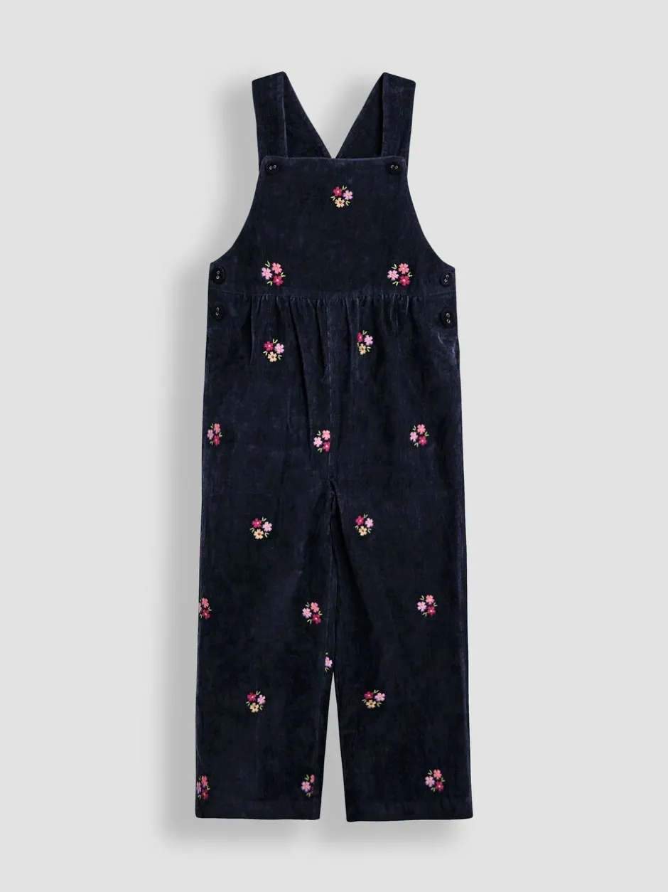 Jumpsuits En Playsuits*Jojo Maman Bébé Embroidered Cord Dungarees & Blouse Set