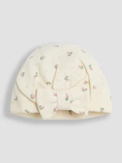 Mutsjes En Antikrabwantjes|Mutsen, Handschoenen En Sjaals|Jojo Maman Bébé Floral Print Turban 100% Cotton Hat