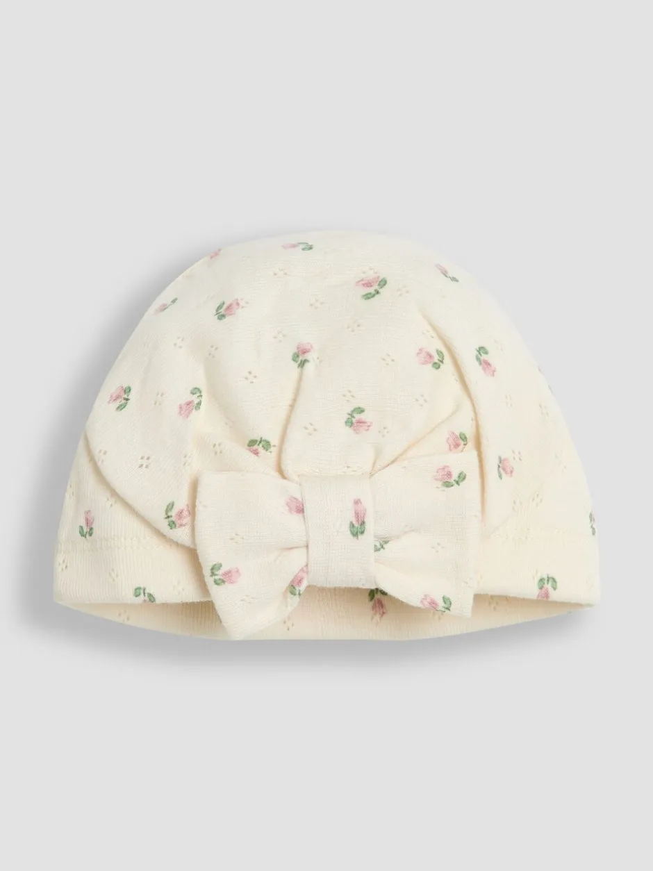 Mutsjes En Antikrabwantjes|Mutsen, Handschoenen En Sjaals|Jojo Maman Bébé Floral Print Turban 100% Cotton Hat