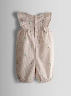 Jumpsuits En Playsuits|Jojo Maman Bébé Frill Shoulder Embroidered Romper