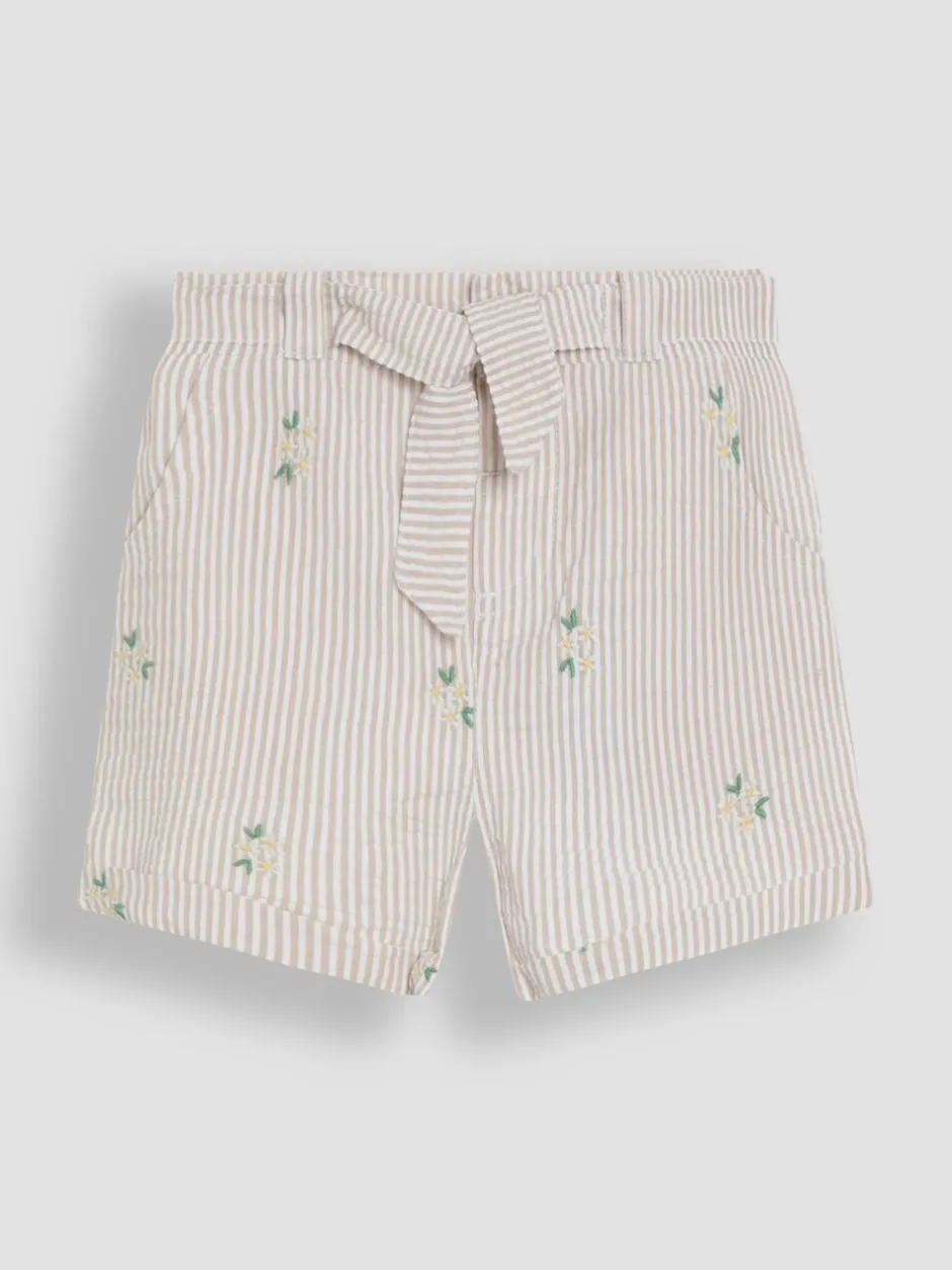 Shorts*Jojo Maman Bébé geborduurde shorts met omgeslagen zoom