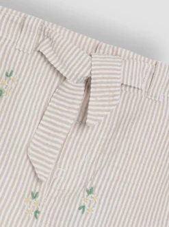 Shorts*Jojo Maman Bébé geborduurde shorts met omgeslagen zoom