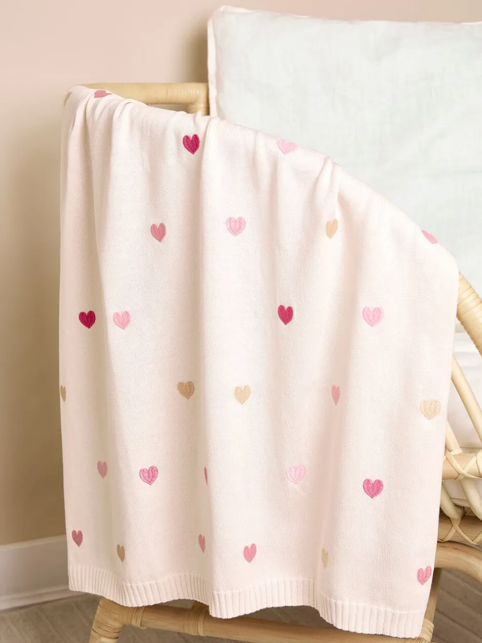 Babyartikelen En Slaapzakken |Jojo Maman Bébé Heart Embroidered Shawl
