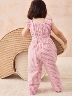 Jumpsuits En Playsuits|Jojo Maman Bébé jumpsuit met ruchemouwtjes