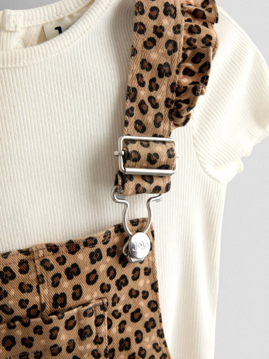 Jumpsuits En Playsuits|Jojo Maman Bébé Leopard Print Dungaree & T-Shirt Set