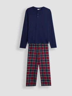 Pyjama's*Jojo Maman Bébé Mens Christmas Check Bottom Pyjamas Set