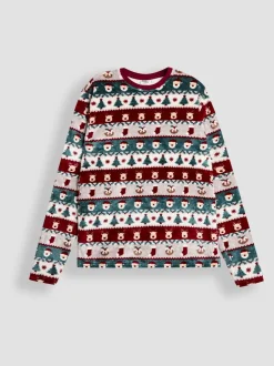 Pyjama's|Jojo Maman Bébé Men's Christmas Fair Isle Fleece Pyjama Set