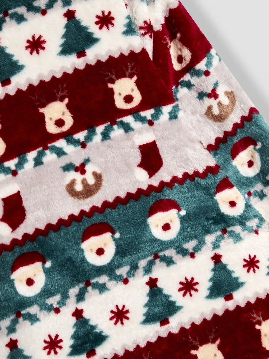 Pyjama's|Jojo Maman Bébé Men's Christmas Fair Isle Fleece Pyjama Set