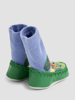 Pantoffels|Pantoffels|Jojo Maman Bébé mocassinsokken met boerderijscène
