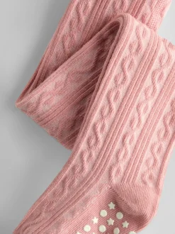 Sokken En Panty's*Jojo Maman Bébé 2-Pack Cotton Rich Cable Tights