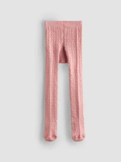 Sokken En Panty's*Jojo Maman Bébé 2-Pack Cotton Rich Cable Tights