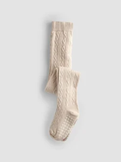 Sokken En Panty's*Jojo Maman Bébé 2-Pack Cotton Rich Cable Tights