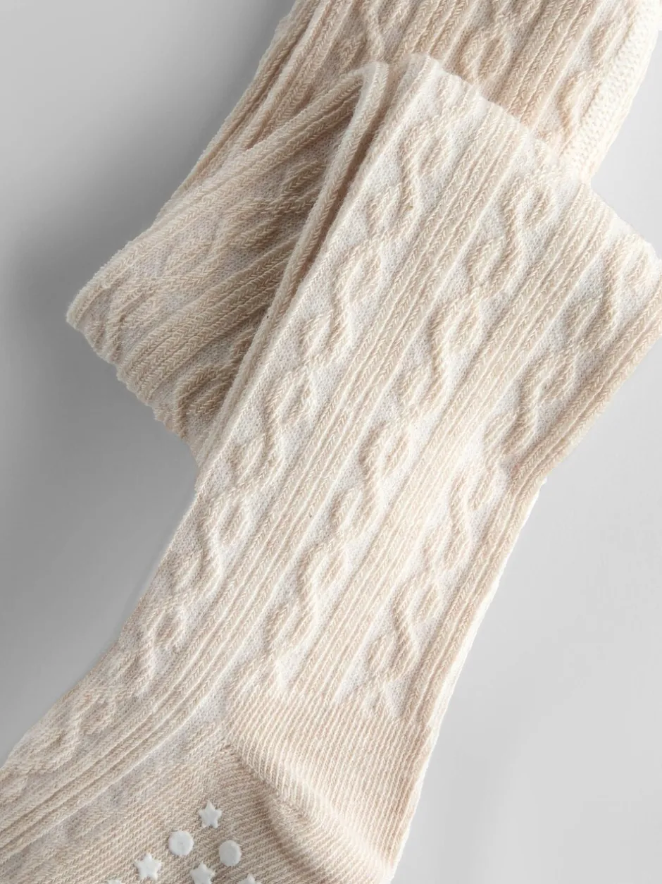 Sokken En Panty's*Jojo Maman Bébé 2-Pack Cotton Rich Cable Tights