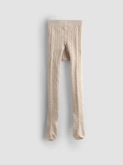Sokken En Panty's*Jojo Maman Bébé 2-Pack Cotton Rich Cable Tights