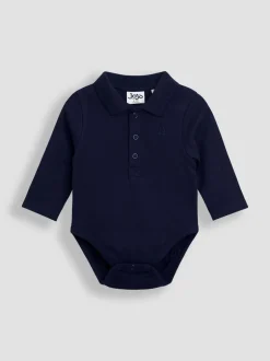 Rompertjes En Hemdjes|Rompertjes En Hemdjes*Jojo Maman Bébé 2-Pack Plain Long Sleeve Polo Shirt Bodies