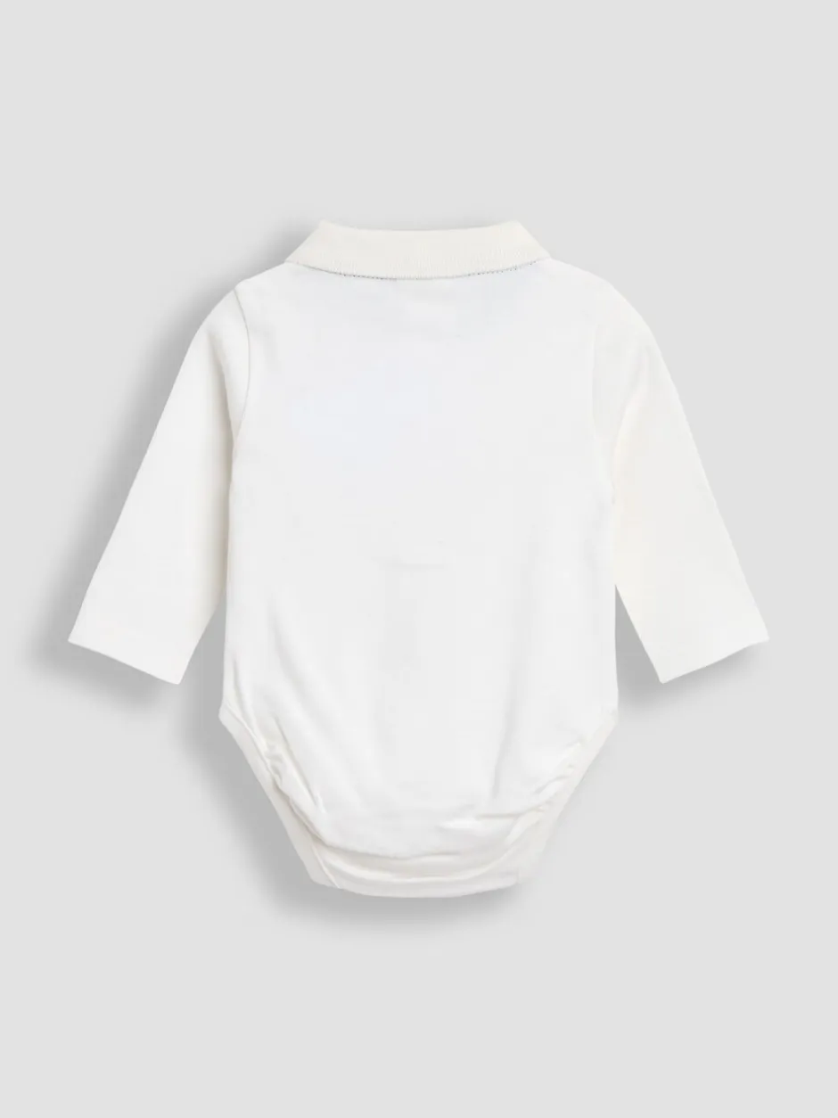 Rompertjes En Hemdjes|Rompertjes En Hemdjes*Jojo Maman Bébé 2-Pack Plain Long Sleeve Polo Shirt Bodies