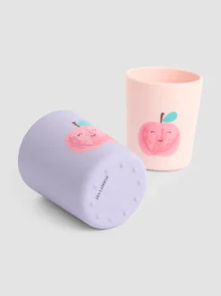 Mokken En Koppen*Jojo Maman Bébé 2-Pack Silicone Cups Apples