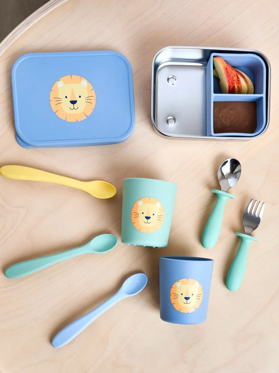 Mokken En Koppen*Jojo Maman Bébé 2-Pack Silicone Cups Leeuw