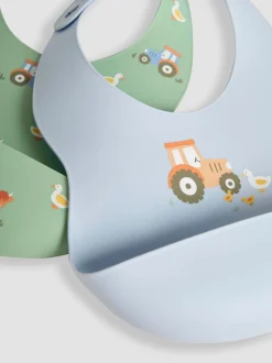 Slabbetjes|Jojo Maman Bébé 2-Pack Silicone Bibs Set
