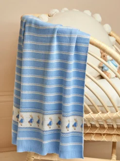 Kussentjes En Plaids|Kussentjes En Plaids|Jojo Maman Bébé Peter Rabbit™ Knitted Shawl