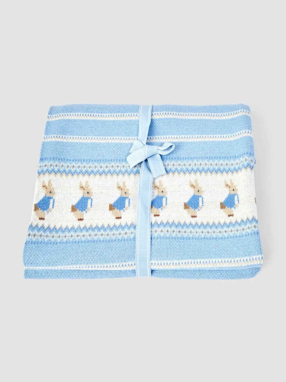 Kussentjes En Plaids|Kussentjes En Plaids|Jojo Maman Bébé Peter Rabbit™ Knitted Shawl