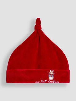Mutsjes En Antikrabwantjes|Mutsen, Handschoenen En Sjaals|Jojo Maman Bébé Peter Rabbit™ Mijn eerste kerstfluwelen muts