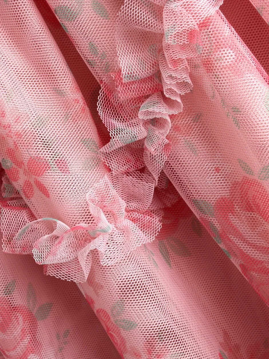 Gelegenheidskleding|Jojo Maman Bébé Printed Tulle Ruffle Party Dress