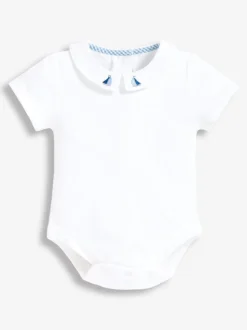 Rompertjes En Hemdjes|Jojo Maman Bébé rompertje met geborduurde kraag