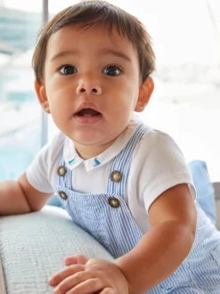 Rompertjes En Hemdjes|Jojo Maman Bébé rompertje met geborduurde kraag
