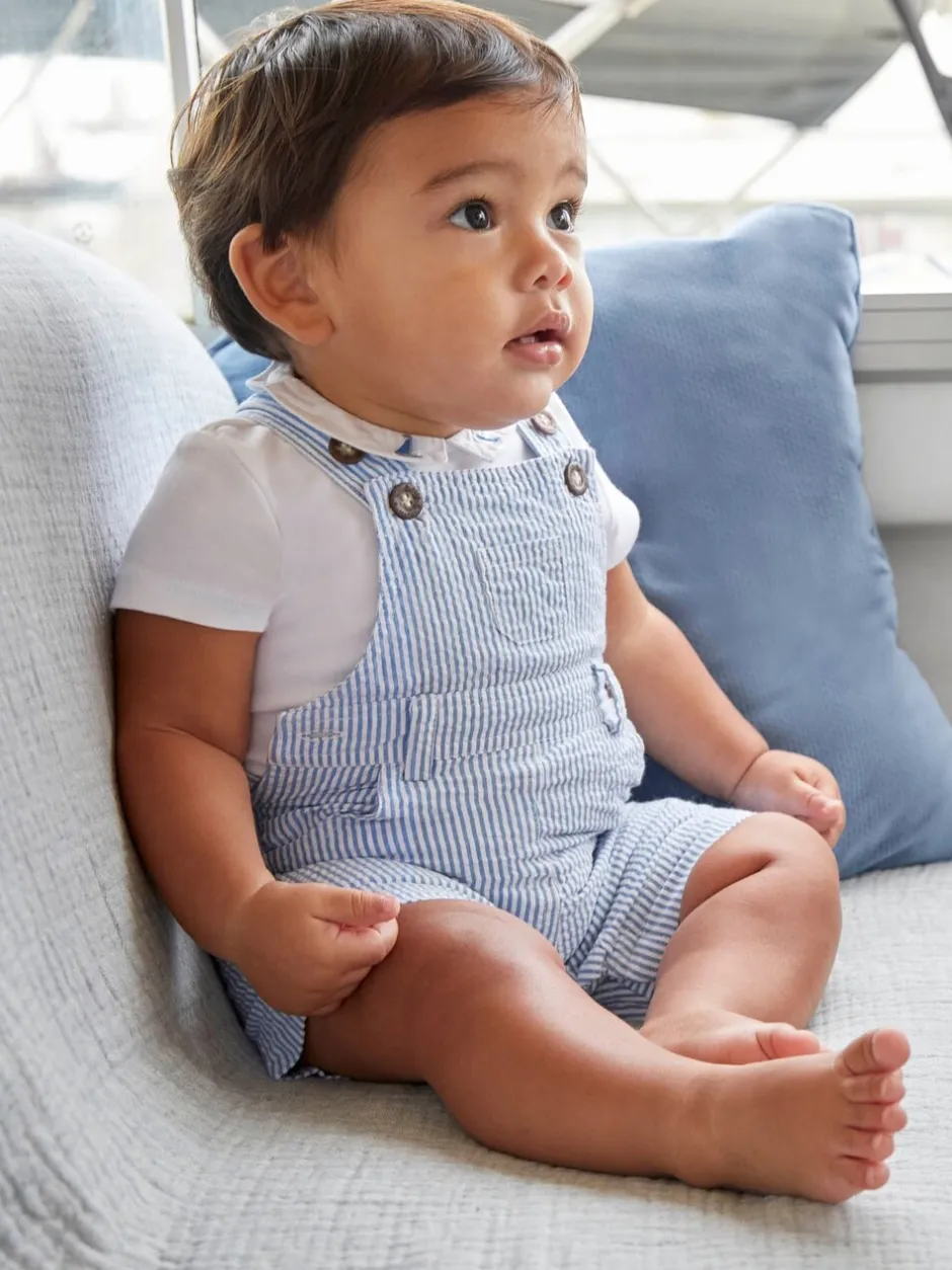 Rompertjes En Hemdjes|Jojo Maman Bébé rompertje met geborduurde kraag