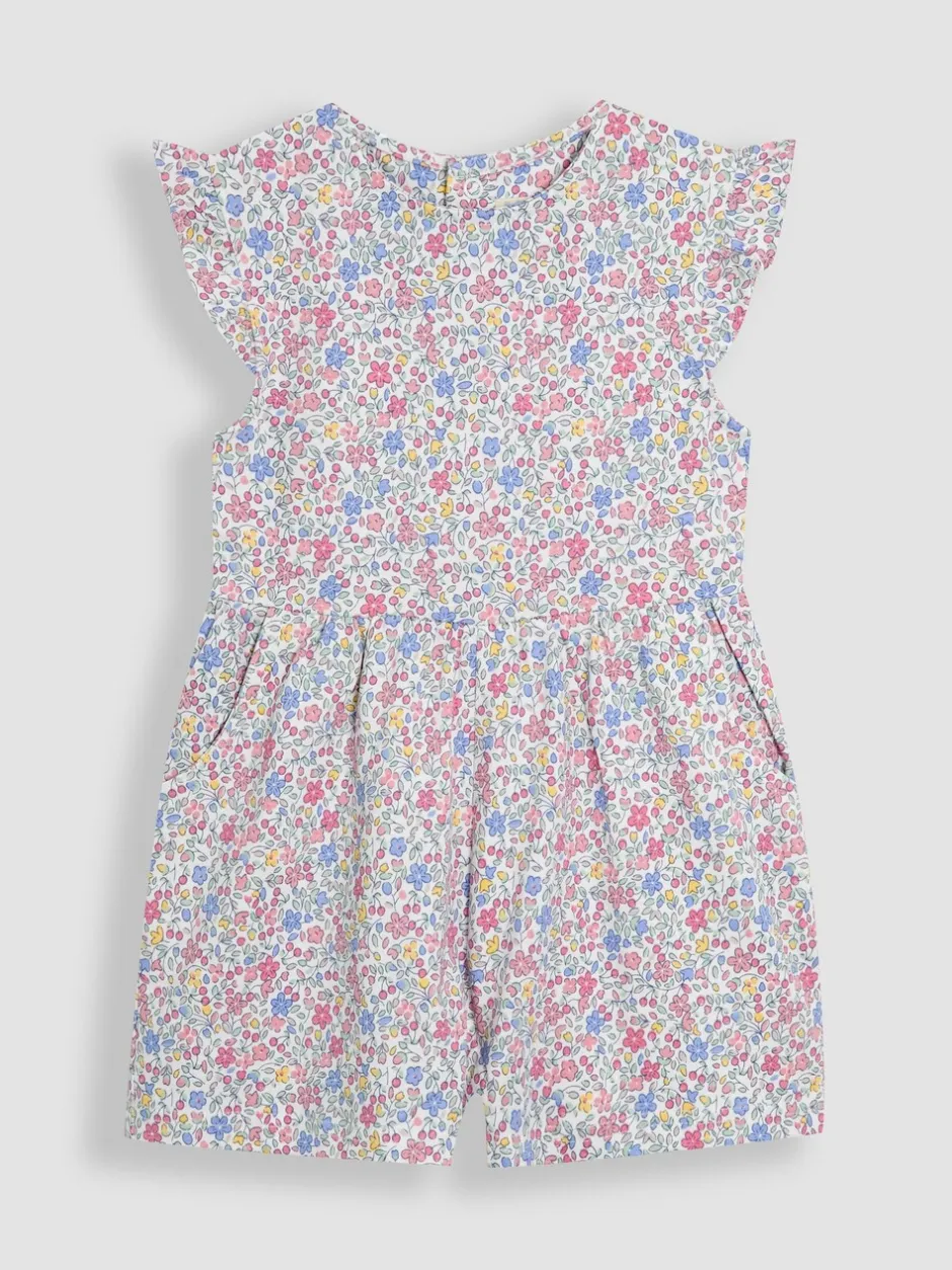 Jumpsuits En Playsuits|Jojo Maman Bébé Ruffle Shoulder Speelpakje van 100% Katoen