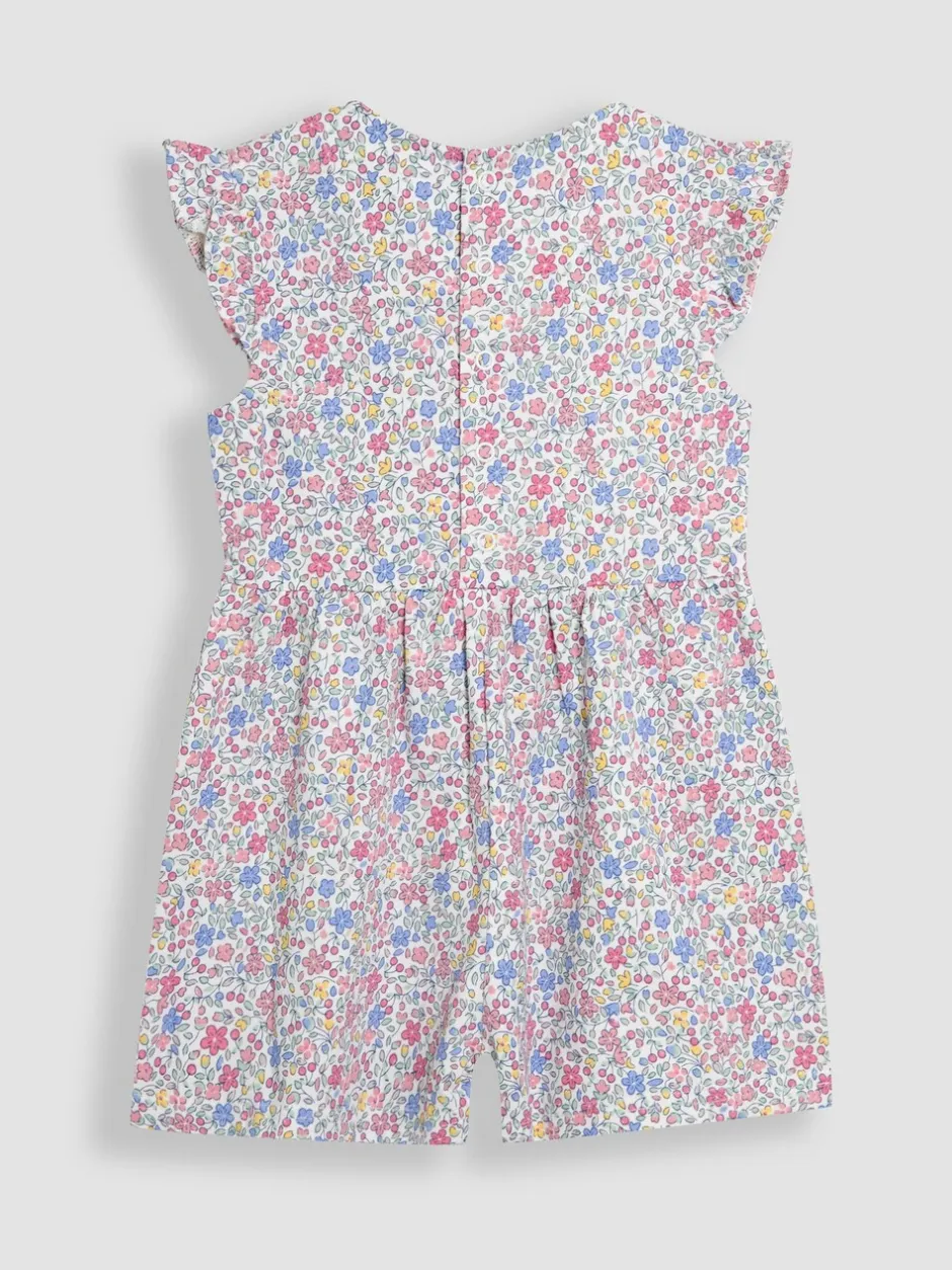 Jumpsuits En Playsuits|Jojo Maman Bébé Ruffle Shoulder Speelpakje van 100% Katoen
