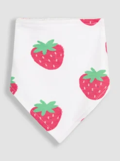 Slabbetjes*Jojo Maman Bébé Strawberry Dribble Bibs 2 Pack