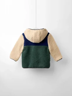 Jassen, Jacks En Kinderwagenpakjes|Jassen En Jacks|Jojo Maman Bébé Teddy Fleece Jas met Applicatie