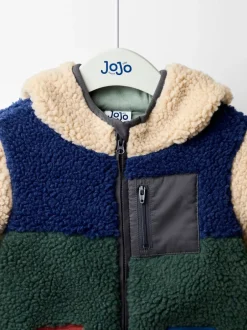 Jassen, Jacks En Kinderwagenpakjes|Jassen En Jacks|Jojo Maman Bébé Teddy Fleece Jas met Applicatie