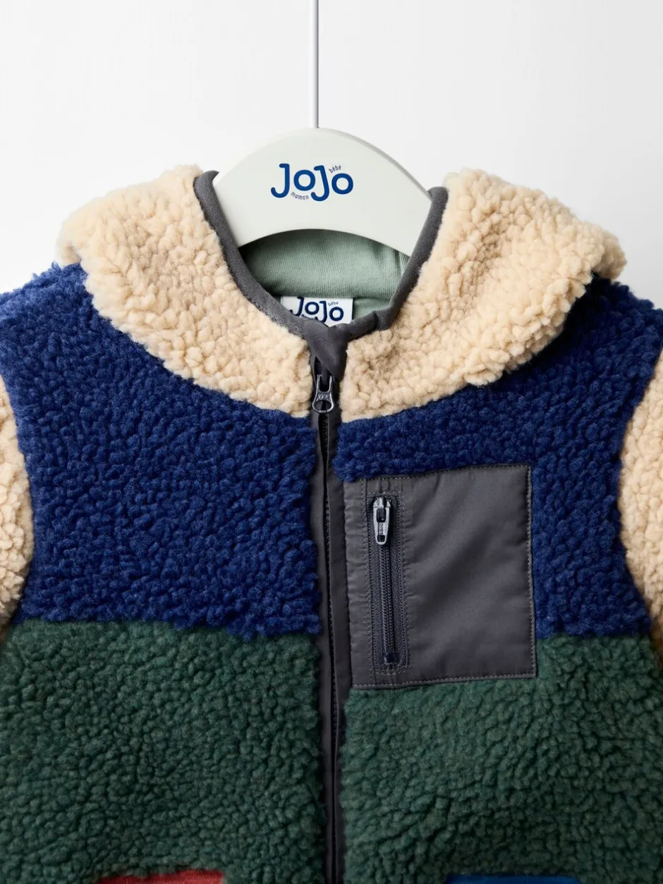 Jassen, Jacks En Kinderwagenpakjes|Jassen En Jacks|Jojo Maman Bébé Teddy Fleece Jas met Applicatie