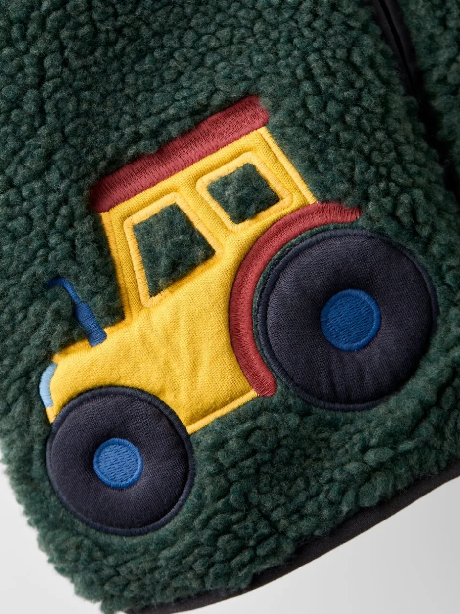 Jassen, Jacks En Kinderwagenpakjes|Jassen En Jacks|Jojo Maman Bébé Teddy Fleece Jas met Applicatie