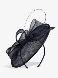 Haaraccessoires|Jon Richard Navy Woven Bow Fascinator