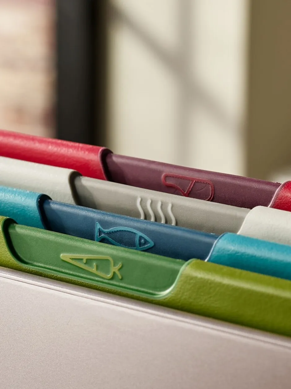 Joseph Joseph|Joseph Joseph - 4-delige meerkleurige folioset van grote snijplanken met logo