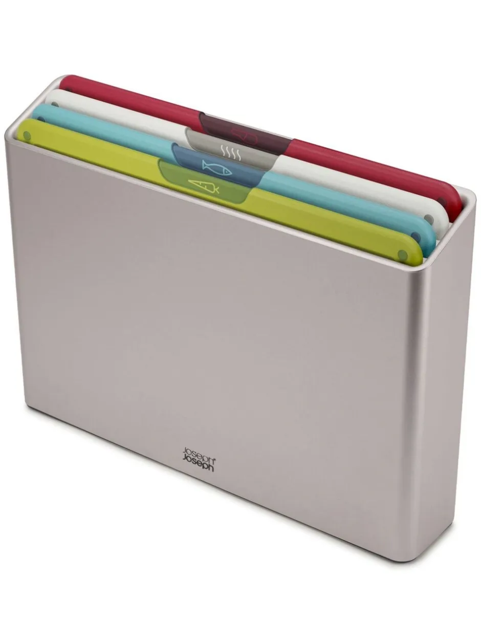 Joseph Joseph|Joseph Joseph - 4-delige meerkleurige folioset van grote snijplanken met logo