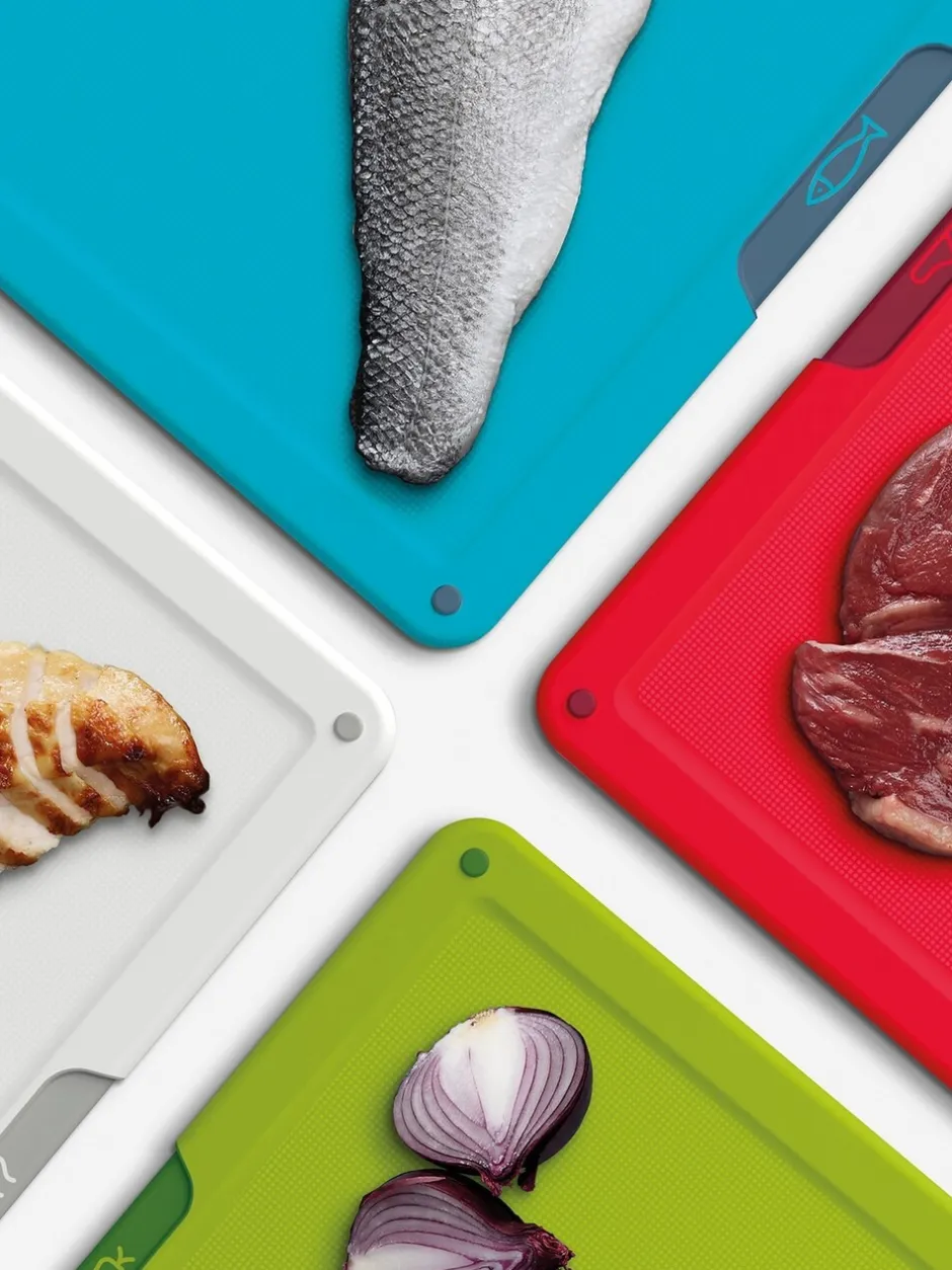 Joseph Joseph|Joseph Joseph - 4-delige meerkleurige folioset van grote snijplanken met logo