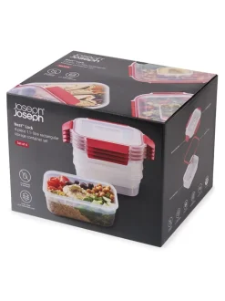 Joseph Joseph|Keukenopslag|Joseph Joseph 4 Piece Nest Lock Rectangle Container Set 1.1L