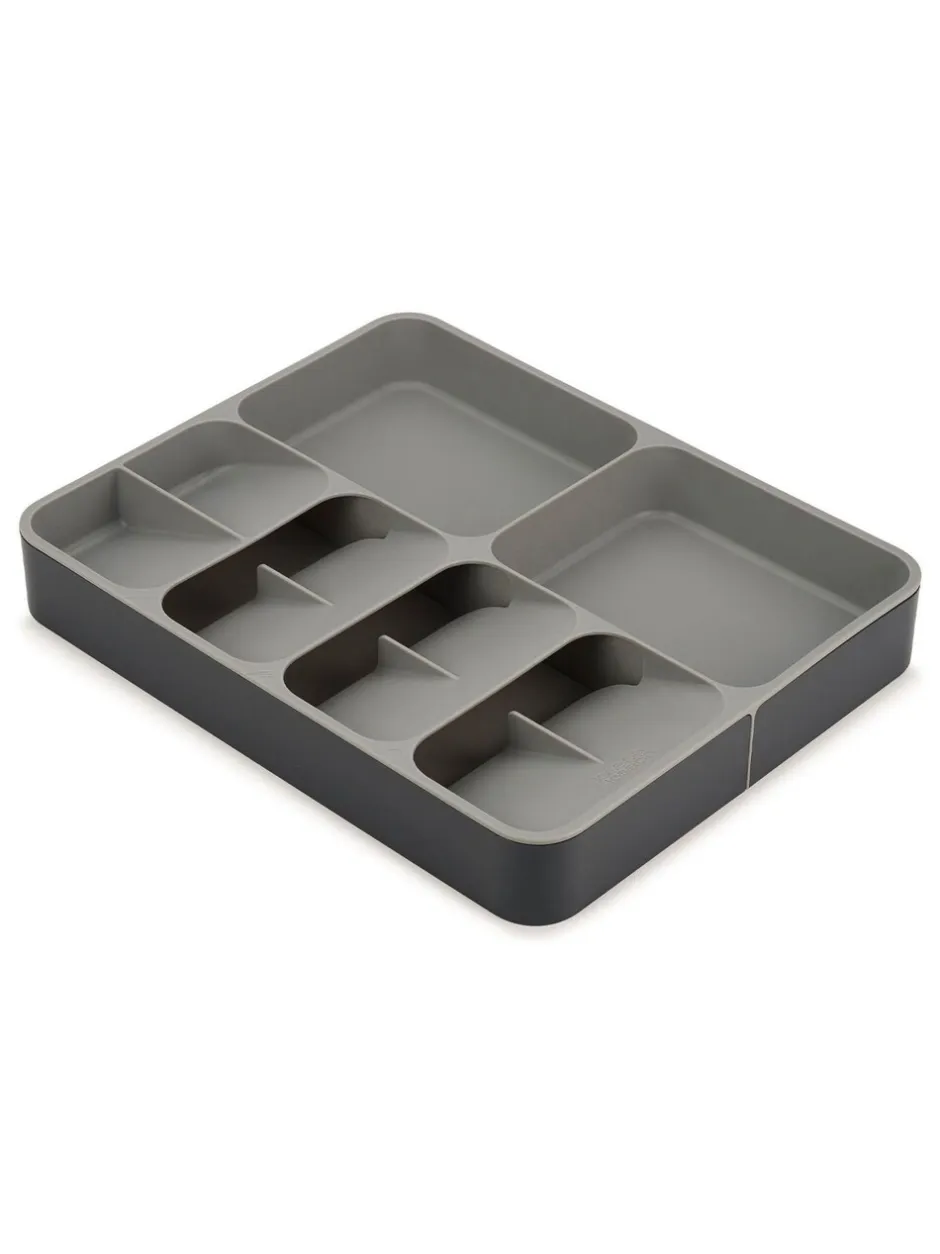 Joseph Joseph|Keukenopslag|Joseph Joseph grijze Drawer Store uitschuifbare bestekbak