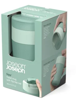 Joseph Joseph|Joseph Joseph Sipp reisbeker met hygiënische deksel Groen