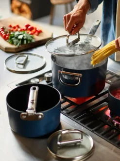 Joseph Joseph|Joseph Joseph Space Folding Handle Ceramic Nonstick 19cm Saucepan and Lid