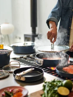 Joseph Joseph|Joseph Joseph Space Folding Handle Ceramic Nonstick 6 piece Cookware Set