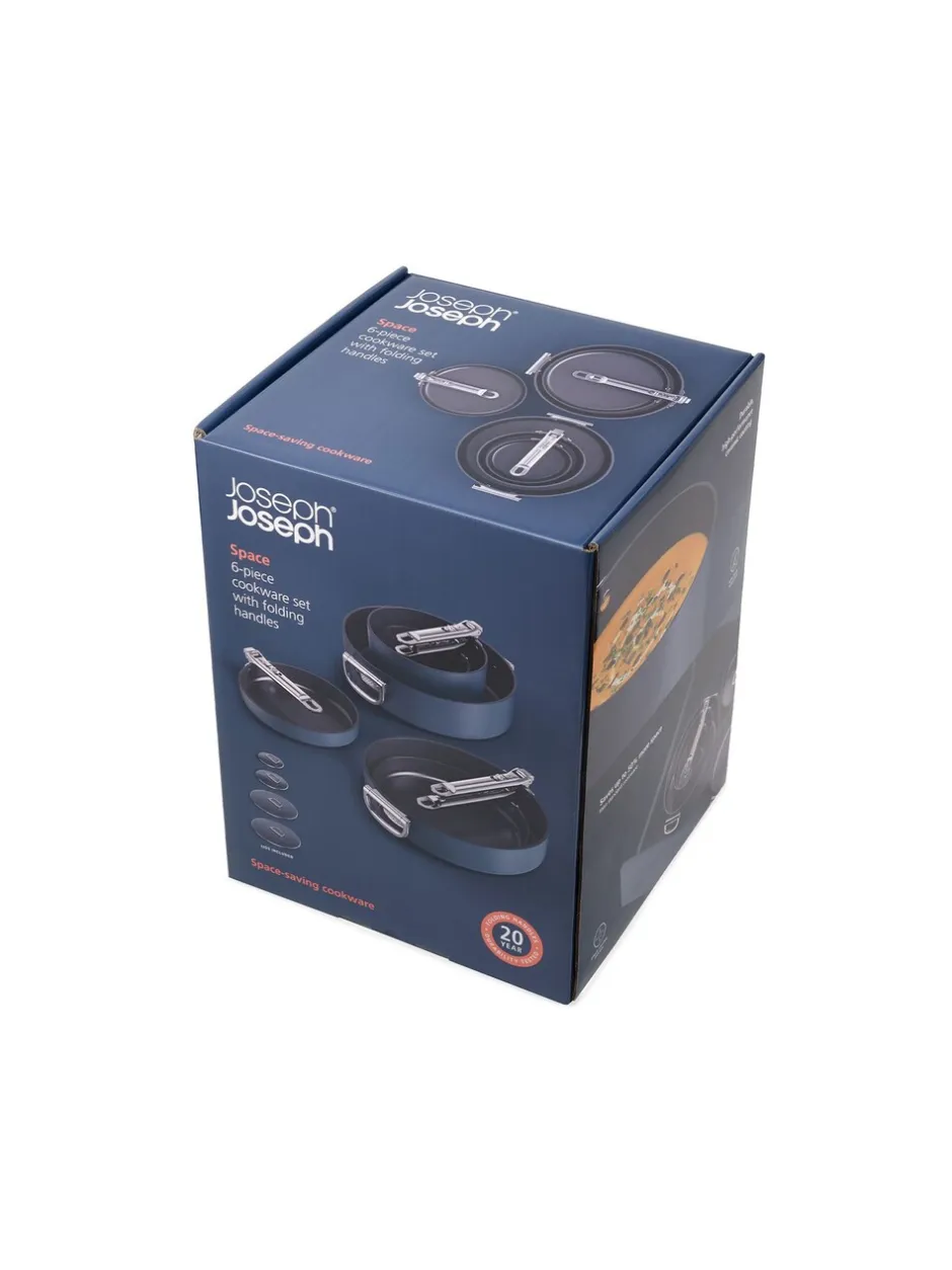 Joseph Joseph|Joseph Joseph Space Folding Handle Ceramic Nonstick 6 piece Cookware Set