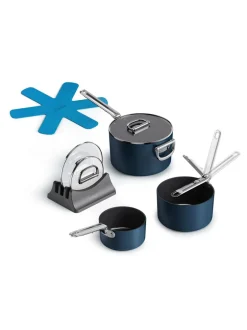 Joseph Joseph*Joseph Joseph Space Folding Handle Ceramic Nonstick 3 Piece Saucepan Set